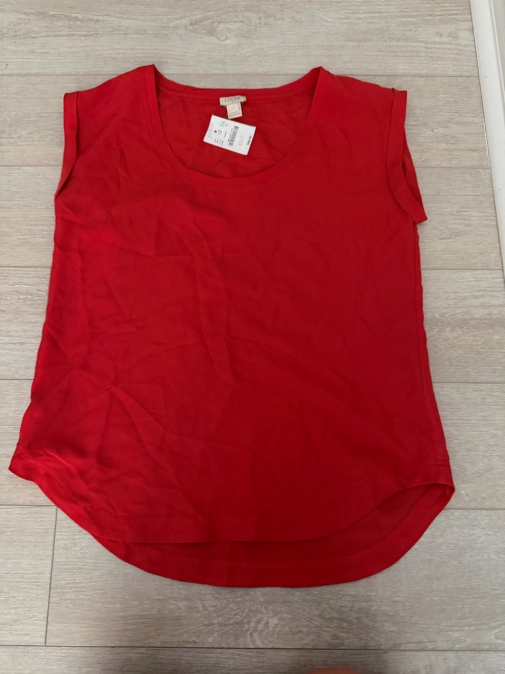 J. Crew Red Scoop Neck Tank Top